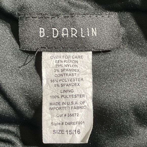 B. Darlin Little Black Mini Cocktail Bodycon Dress - Picture 7 of 8